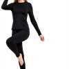 Womens Thermal Underwear Fleece Lined Base Layer Winter Wear-3