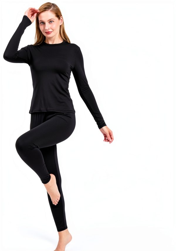 Womens Thermal Underwear Fleece Lined Base Layer Winter Wear-3