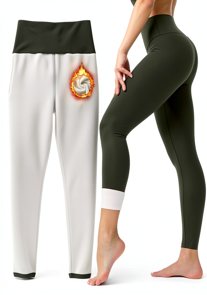Women's thermal underwear bottoms with fleece lining and windproof fabric