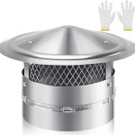 QUEYAAM Chimney Cap 304 Stainless Steel Rain Protection-0