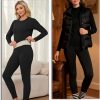 TELALEO Womens Thermal Underwear Double Sided Fleece Lined-3