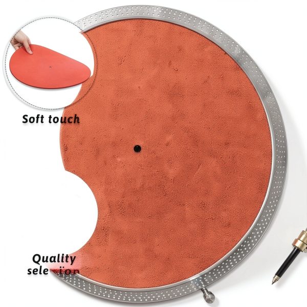 Vinyl Record Slipmat DJGear Red Felt Non‑Slip-2
