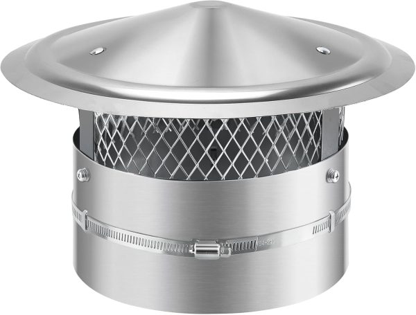 QUEYAAM Chimney Cap 304 Stainless Steel Rain Protection-8