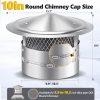 QUEYAAM Chimney Cap 304 Stainless Steel Rain Protection-1