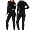Womens Thermal Underwear Fleece Lined Base Layer Winter Wear-1