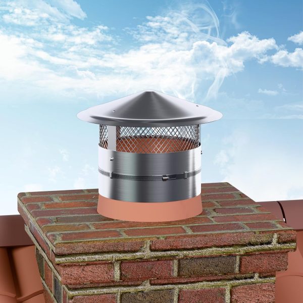 QUEYAAM Chimney Cap 304 Stainless Steel Rain Protection-7