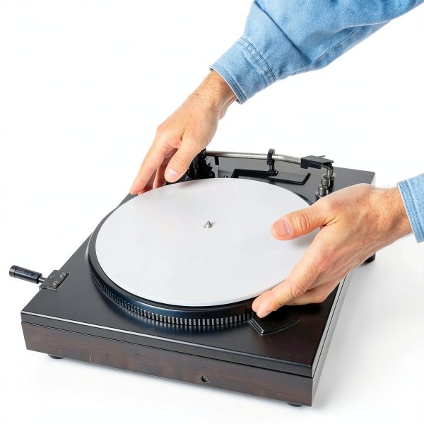 Felt DJ Slipmat White 30cm Turntable Mat by AudioPro-3