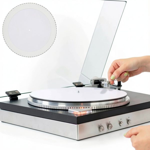 Felt DJ Slipmat White 30cm Turntable Mat by AudioPro-4