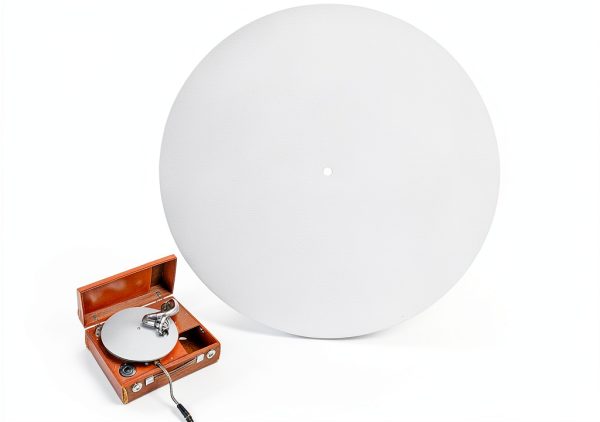 Felt DJ Slipmat White 30cm Turntable Mat by AudioPro-0