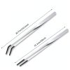 Lasnten Long Stainless Steel Reptile Feeding Tongs Silver 10 Inch-1