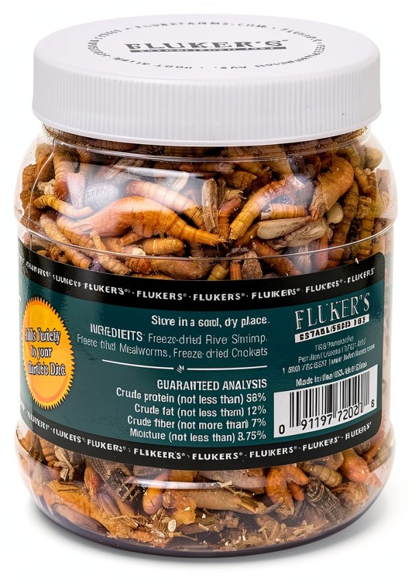 Fluker's Medley Treat Turtles Shrimp Mealworm Crickets 1.5 oz-2