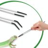 Lasnten Long Stainless Steel Reptile Feeding Tongs Silver 10 Inch-2
